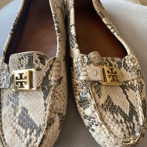 Tory Burch animal print loafers